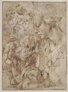 Studies for a Holy Family with John the Baptist as Child