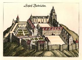 Saarbrücken,Schloß/ Merianstich