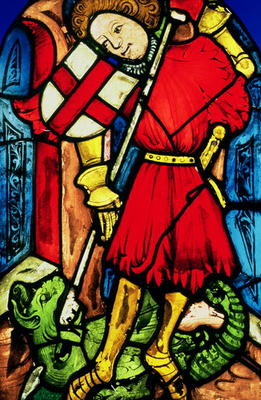 Stained glass of St. George, Southern German, 1400-10 à 