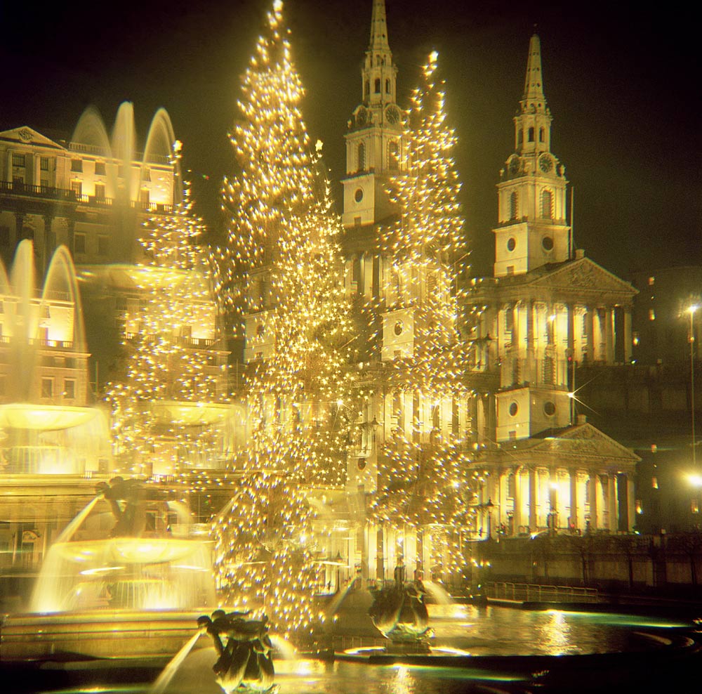 Trafalgar Square, Christmas Lights à 