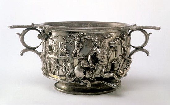 The Centaur Cup, Gallo-Roman, from the Berthouville Treasure, c.2nd-3rd century AD (silver) (see 107 à 