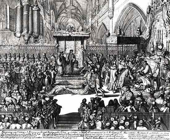 The Coronation of King George I (1660-1727) at Westminster Abbey, 31st October 1714 à 