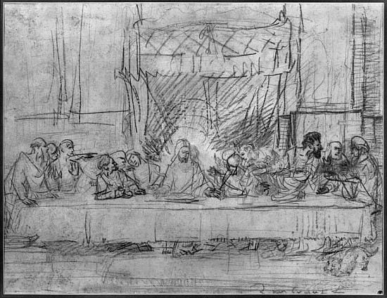The Last Supper, after the fresco Leonardo da Vinci (1452-1519) c.1635 à 