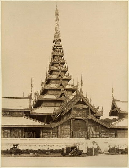 The Myei-nan or Main Audience Hall in the palace of Mandalay, Burma, late 19th century à 