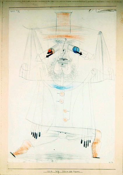 The Wild Man, 1922 (no 209) (pencil and coloured crayons on paper on cardboard)  à 