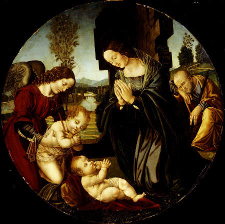 The Holy Family With The Infant Saint John The Baptist And An Angel In A Landscape à 