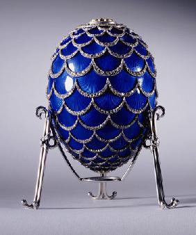 The Pine Cone Egg In Its Stand, Faberge, Workmaster Michael Perchin, 1900