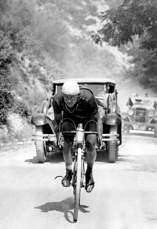 Tour de France 1929, 13th leg Cannes/Nice on July 16 : Benoit Faure on the Braus pass à 