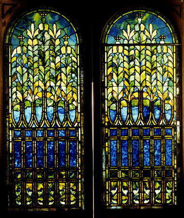 Two Leaded And Plated Glass Windows à 