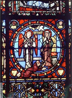 The Annunciation, 12th century (stained glass) à 