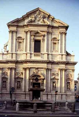 The facade of the church, designed by Carlo Rainaldi (1611-91) 1665 (photo) à 