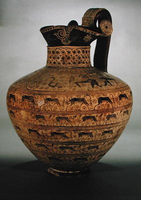The 'Levy Oinochoe', an East Greek Orientalizing vase decorated with rows of fabulous animals and wi à 
