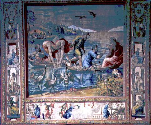 The Miraculous Draught of Fishes, from the Brussels Tapestries, replicas of Raphael's Vatican series à 