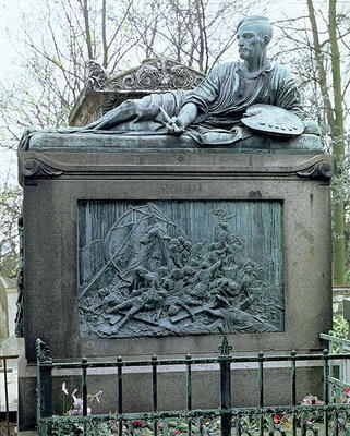 Tomb of Jean Louis Andre Theodore Gericault (1791-1824) (stone and bronze) à 