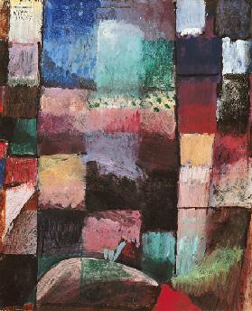 Composition: Motif from Hammamet, 1914 (no 57) (oil on cardboard) 