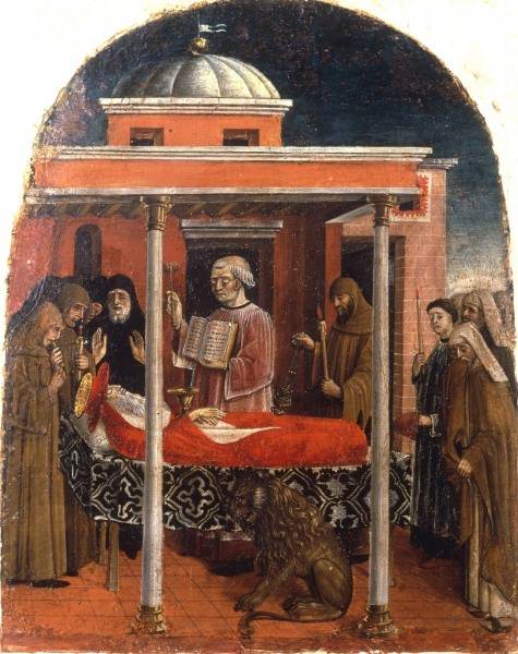 Mort de St. Jerome / Peinture / 15e à 