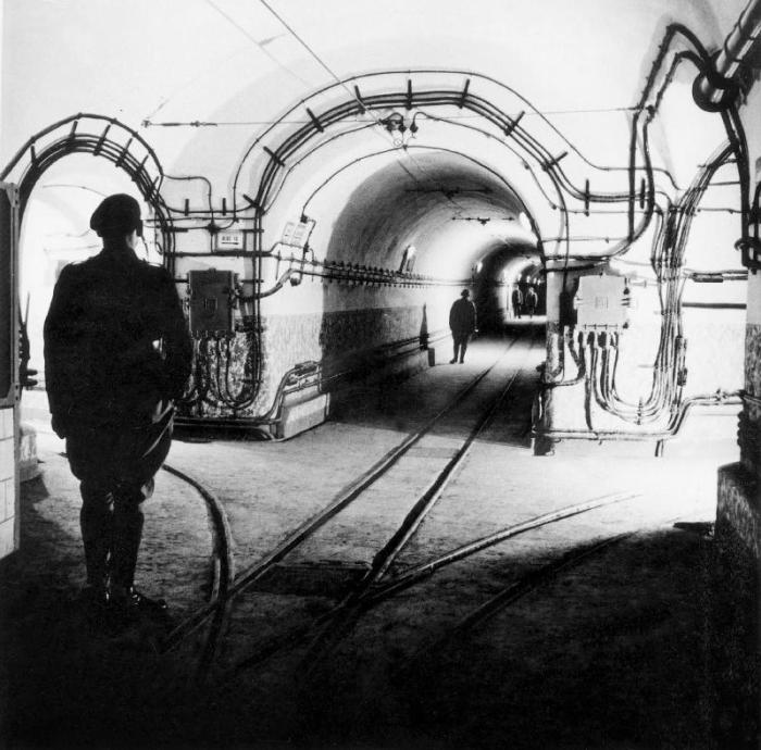 underground galleries in line Maginot à 