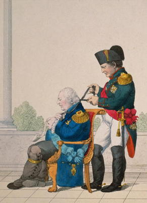 Untitled Cartoon of Napoleon and Louis XVIII, May 1815 à 