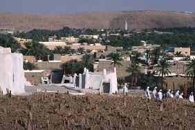 View of the cemetery on the western side of the city (photo) 