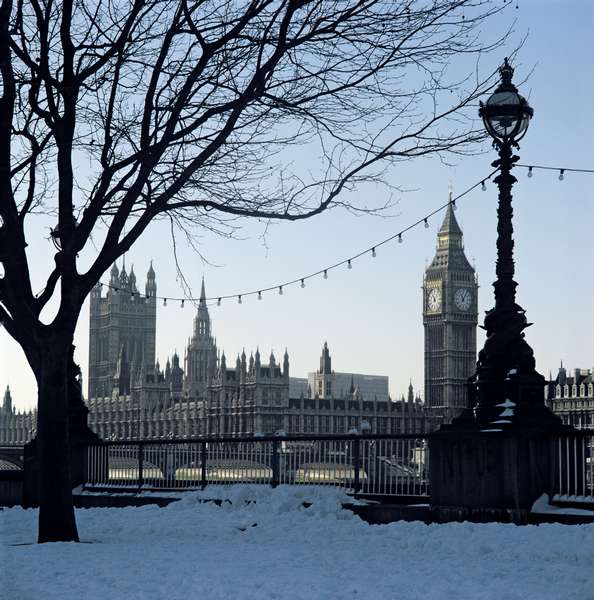 View of Westminster, from the South bank (photo)  à 