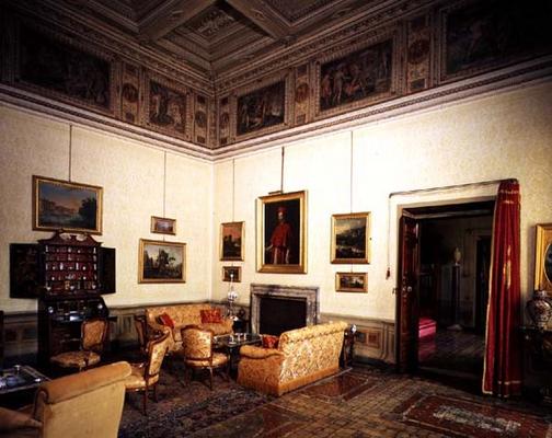 View of a hall on the piano nobile, designed by Antonio da sangallo the Younger (1483-1546) and Nann à 