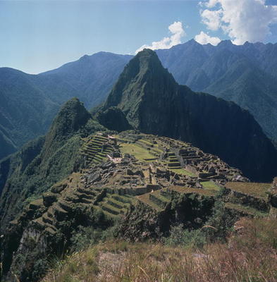 View of the citadel, Pre-Columbian Inca, probably built during the reign of Inca Pachacutec Yupanqui à 
