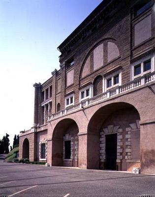 View of the facade, detail, designed for Cardinal Giuliano de'Medici (1478-1534) by Raffaello (1483- à 