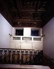 View of the stairs with coffered ceiling dating from the time of Alessandro de'Medici (1510-37) (pho