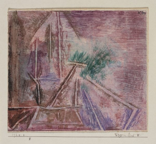 Wege Im Sand II, 1924 (pen & brush and coloured ink on board)  à 