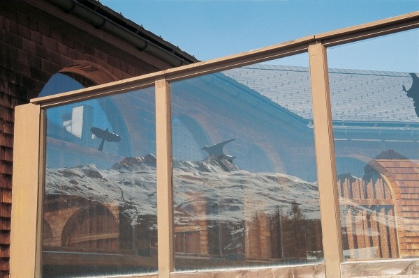 Wooden glass frame, St. Moritz (photo)  à 