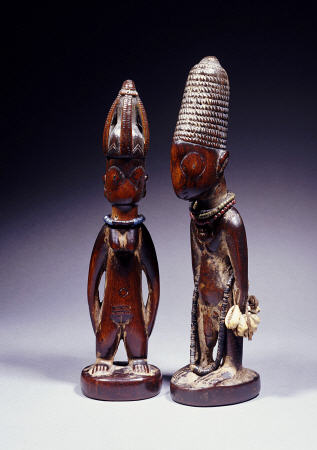 Yoruba Female And Male Ibeji Figures à 