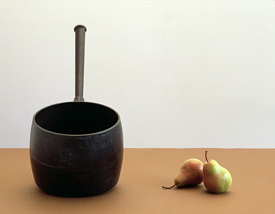 Pan & Two pears (after William Scott) 2005 (colour photo)  à Norman  Hollands