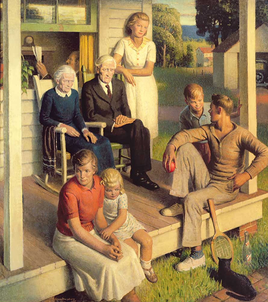 No More Chores, Family on Vacation, c.1935 à Norwood MacGilvary