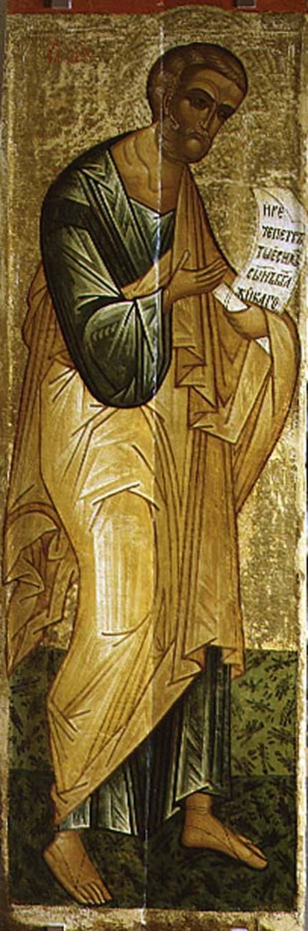 The Holy Apostle Peter, Russian icon from the Deesis of the Church of St. Vlasius à École de Novgorod