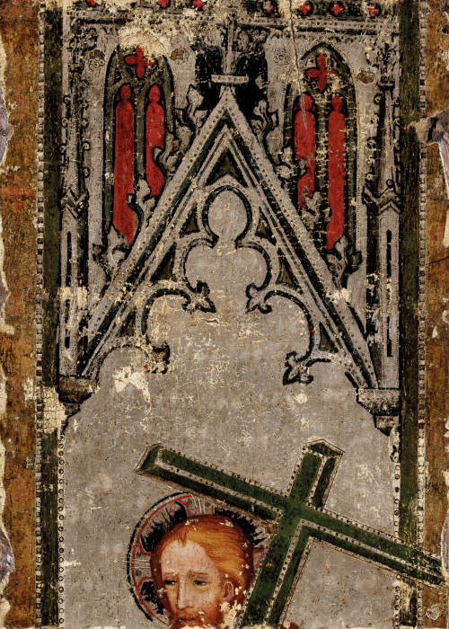 Christ Carrying the Cross (fragment, upper half) à Maître de Nuremberg vers 1350/60