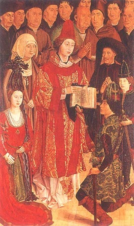 Alfons V, Roi du Portugal, avant cela Vinzens Saint (détail) à Nuno Goncalves