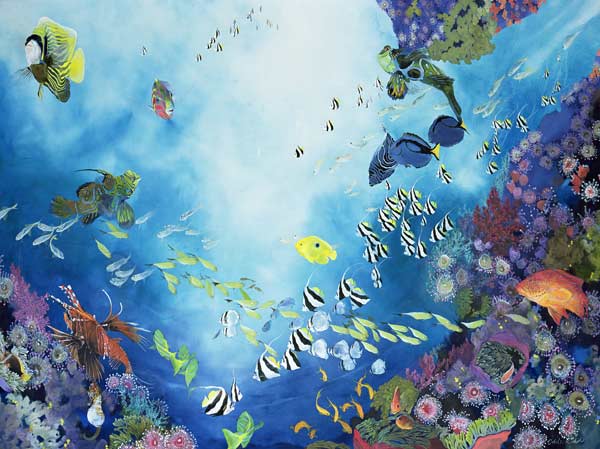 Underwater World III, 2002 (acrylic on twill)  à Odile  Kidd