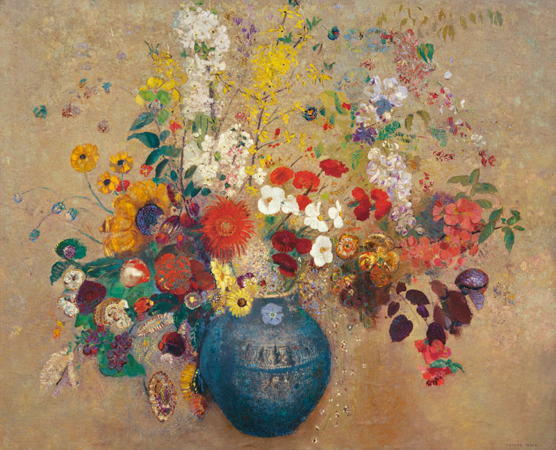 Bouquet of flowers à Odilon Redon