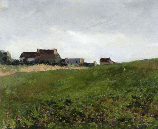 Bretonische Landschaft mit Gehöft à Odilon Redon