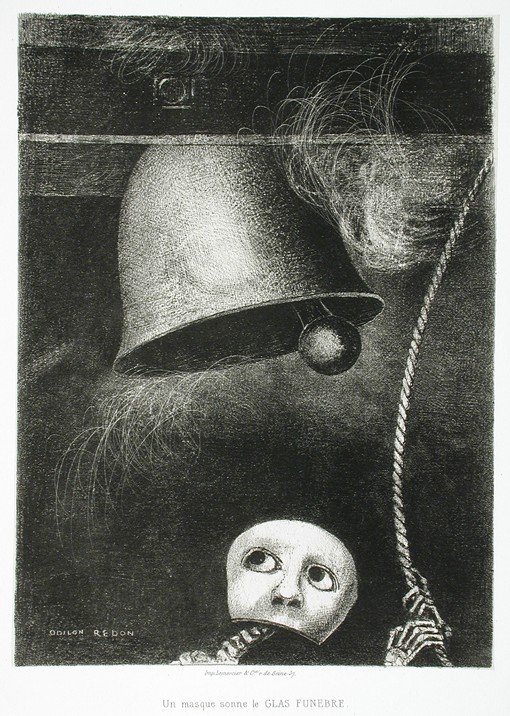 A Mask Sounds the Death Knell. Series: For Edgar Poe à Odilon Redon