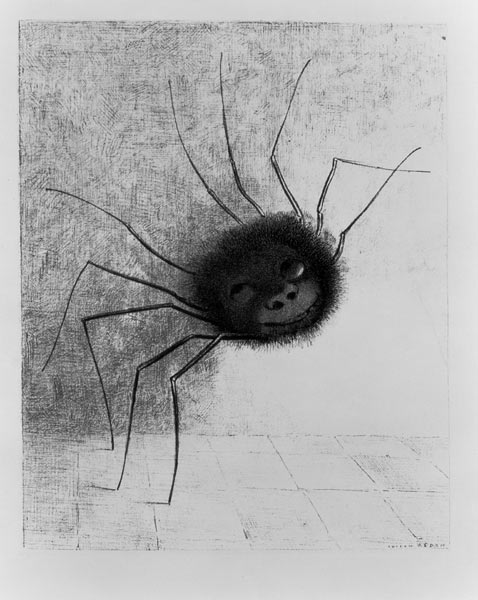 The Laughing Spider, c.1881 (litho) à Odilon Redon