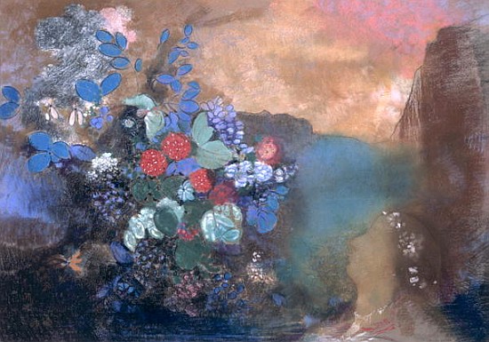 Ophelia among the Flowers, c.1905-8 à Odilon Redon