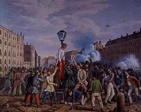 Aux laternes ! Le ministre de la guerre, comte Latour, est lynché le 6 octobre 1848
