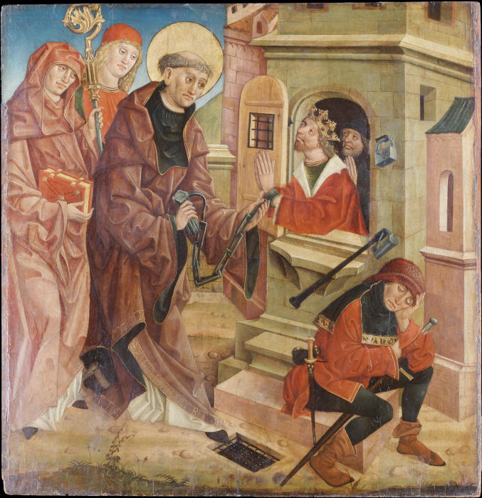 St Leonard Freeing Prisoners à Maître autrichien vers 1490