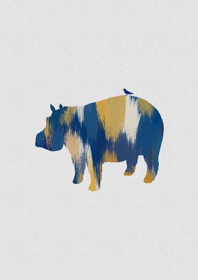 Blue & Yellow Hippo