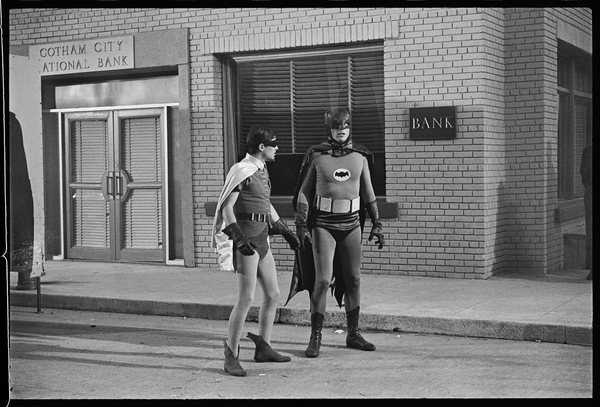 Batman and Robin on set of the TV series à Orlando Suero