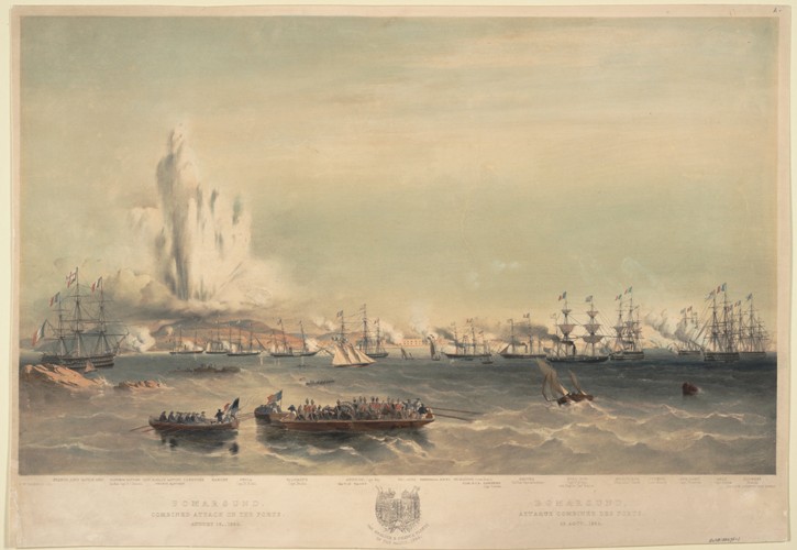 Bomarsund. Combined attack on the forts. August 15, 1854 à Oswald Walter Brierly