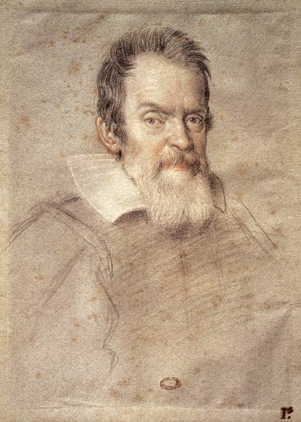 Portrait of Galileo Galilei (1564-1642) Astronomer and Physicist à Ottavio Mario Leoni