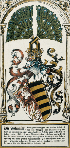 The family coat of arms of the German royal houses: the Ascanians à Otto Hupp