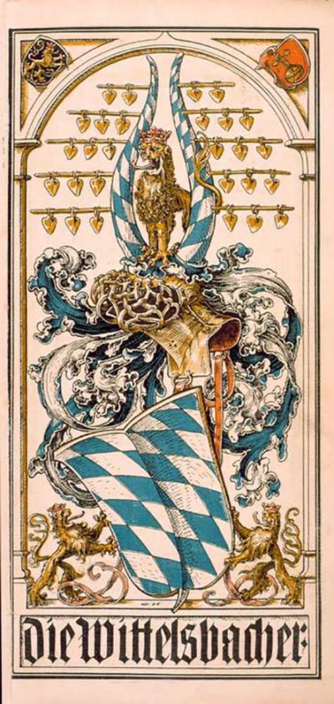 The root coat of arms of the German princely houses: The Wittelsbacher à Otto Hupp